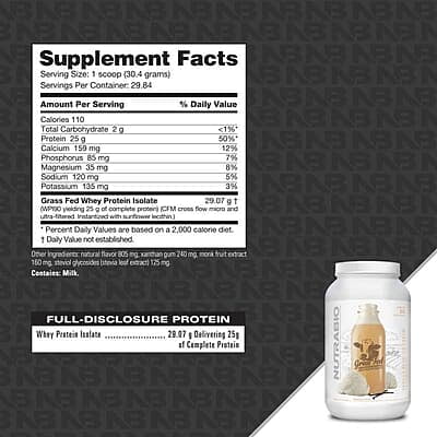 Grass Fed Whey Protein Isolate Grass Fed Whey Protein Isolate